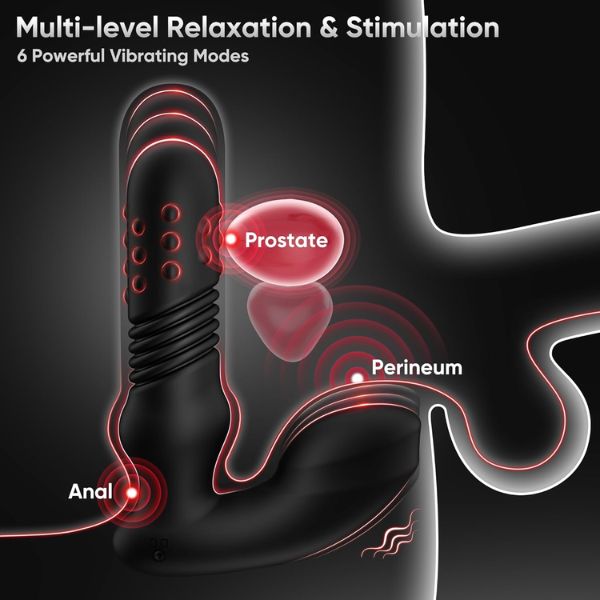 3 Rotating Ring Vibrating Butt Plug