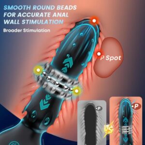 Anal Vibrator Butt Plug with 10 Thrusting