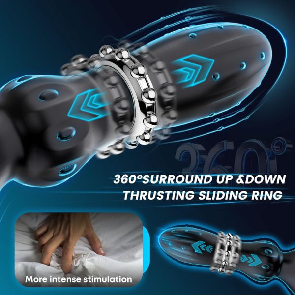 Anal Vibrator Butt Plug with 10 Thrusting