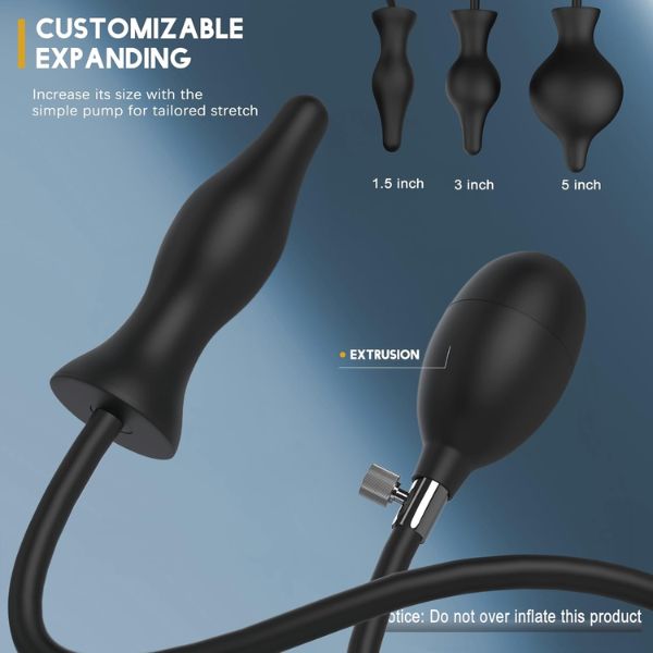 Silicone Expand Inflatable Anal Plug