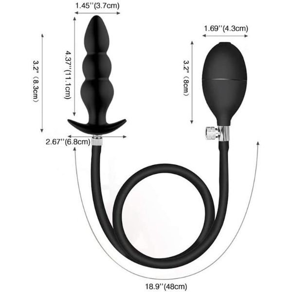 11.8 inch Silicone Expandable Butt Plugs