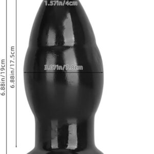 6.9" Huge Shocker Black Butt Plug