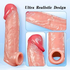 Realistic Penis Sleeve Extender for Men
