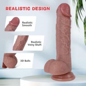 7.8" Realistic Flesh Liquid Silicone Dildo