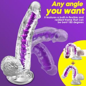 8 inch Dildo with Flexible Core for Women