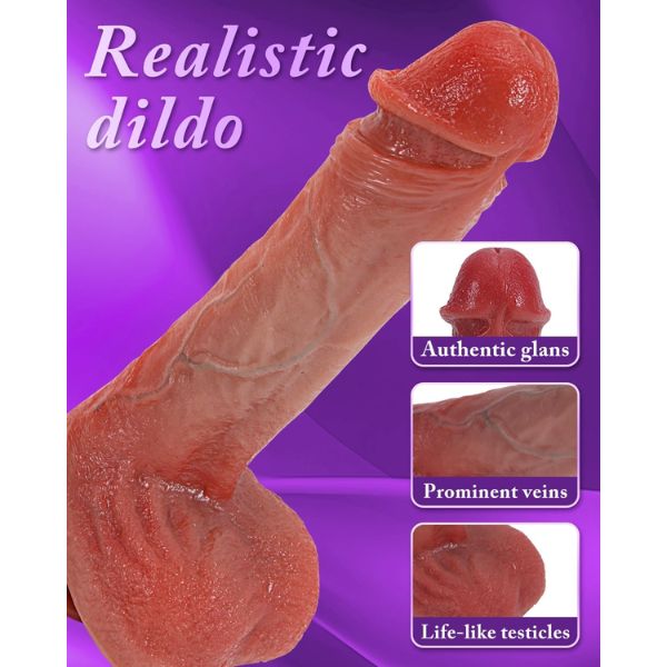 8 Inch Thick Silicone Realistic Dildo