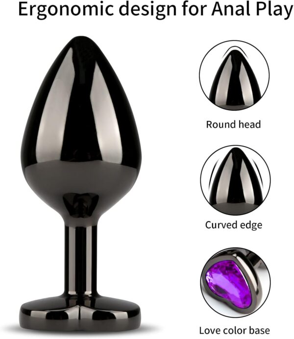 3PCS Sex Toys Anal Training Set Metal Butt