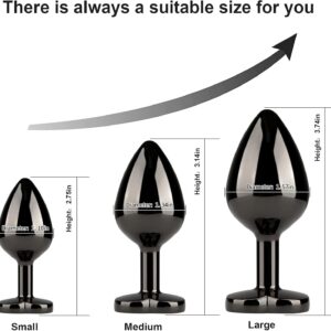 3PCS Sex Toys Anal Training Set Metal Butt
