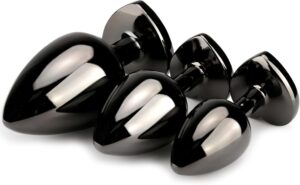 3PCS Sex Toys Anal Training Set Metal Butt