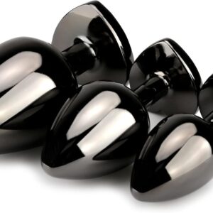 3PCS Sex Toys Anal Training Set Metal Butt