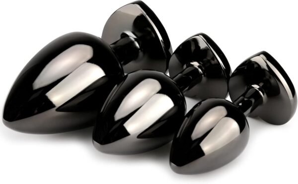 3PCS Sex Toys Anal Training Set Metal Butt