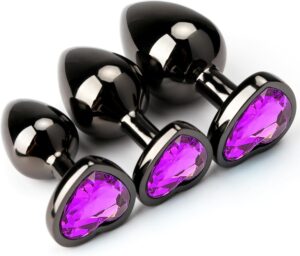 3PCS Sex Toys Anal Training Set Metal Butt