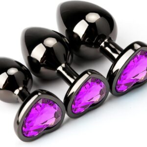 3PCS Sex Toys Anal Training Set Metal Butt