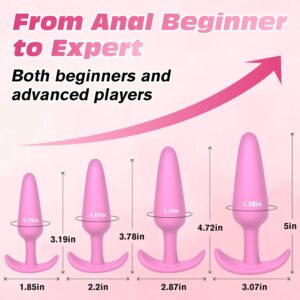 4PCS Silicone Anal Butt Plug Set