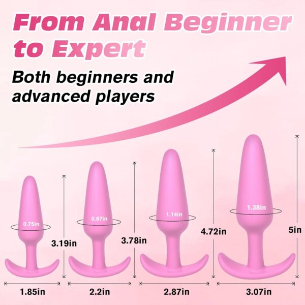 4PCS Silicone Anal Butt Plug Set
