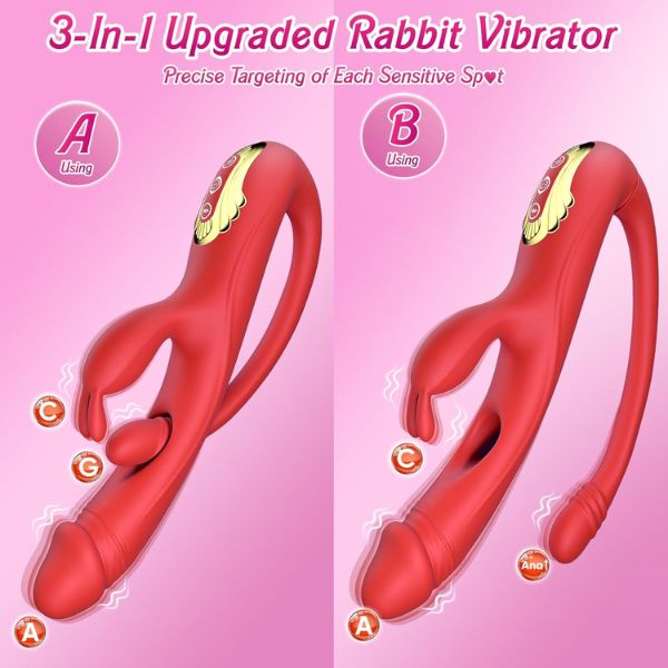 3-in-1 G-Spot Dildo with Vibration