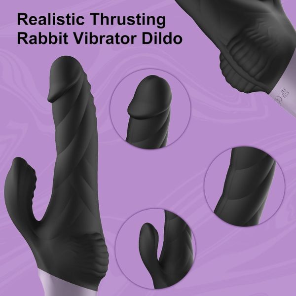 Realistic Thrusting Vibrator Dildo