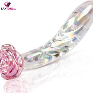 Anal Dildo Glass Rose Sex Toy