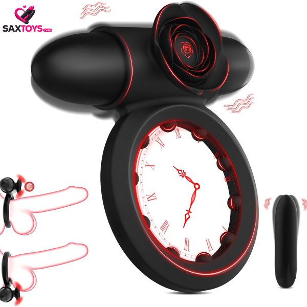 Vibrating Cock Ring with Bullet Vibrator