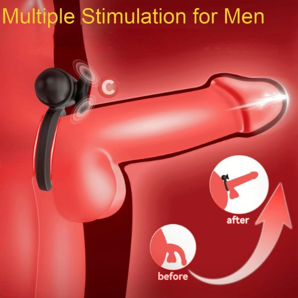 Vibrating Cock Ring with Bullet Vibrator