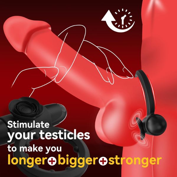 Vibrating Cock Ring with Bullet Vibrator