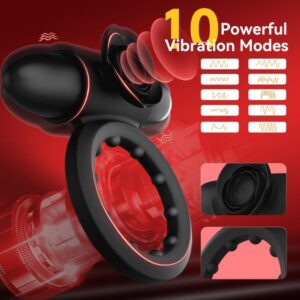 Vibrating Cock Ring with Bullet Vibrator