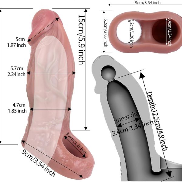 Male Silicone Penis Sleeve