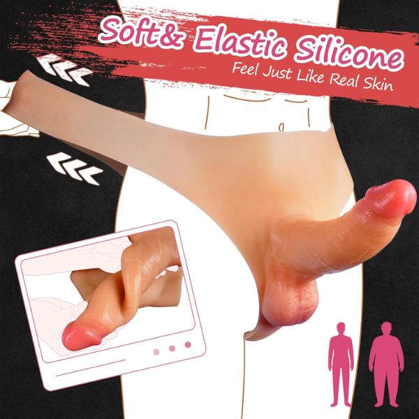 Strap on Penis Sleeve Realistic Hollow Dildo