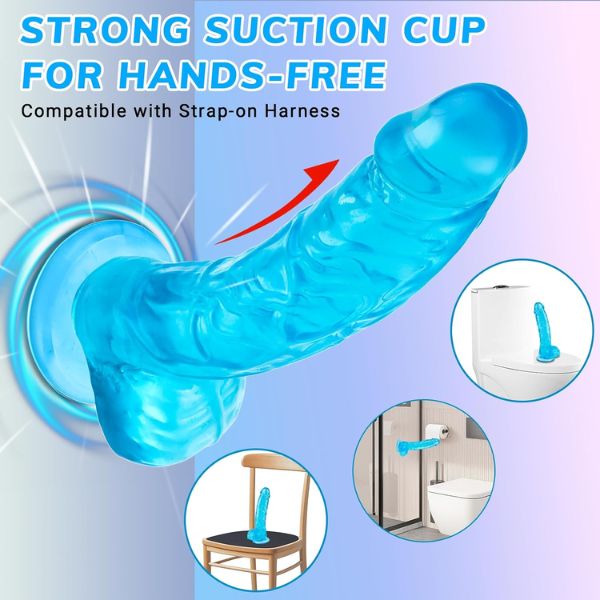 Soft Blue Dildos Sex Toy