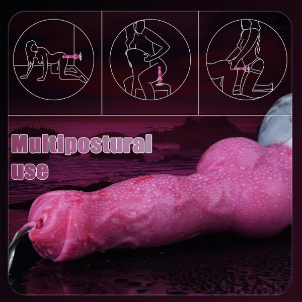 Realistic Wolf Ejaculating Pink Dildos