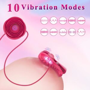 1 Pair Nipple Clamp Rose Sex Toys