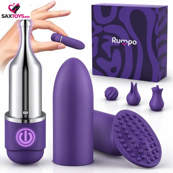 Mini Bullet Vibrator Kit with 5 Attachments