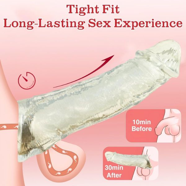 Open Realistic Sleeve Extender Sheath for Men