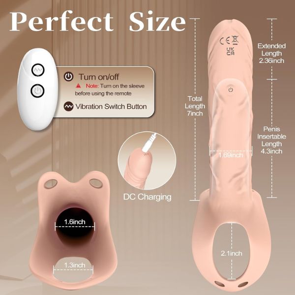 Vibrating Cock Sleeve Penis Extender