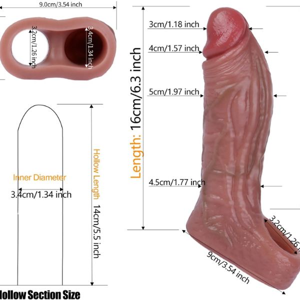 Reusable Silicone Small Head Penis Sleeve