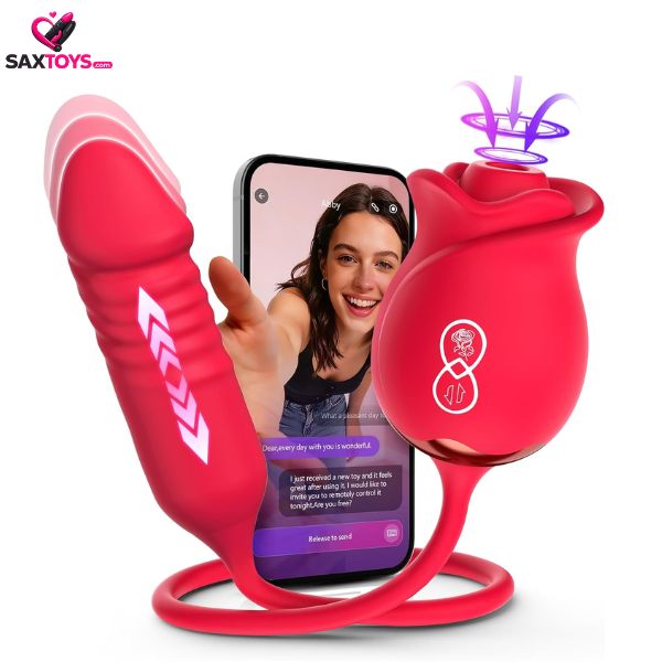 mooligirl-rose-toy-thrusting-dildo-vibrator MOOLIGIRL Rose Toy Thrusting Dildo Vibrator