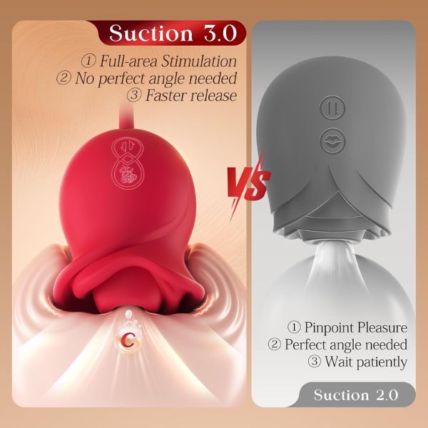 MOOLIGIRL Rose Toy Thrusting Dildo Vibrator