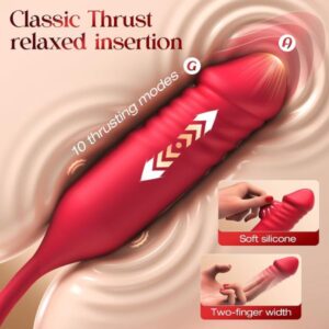 MOOLIGIRL Rose Toy Thrusting Dildo Vibrator