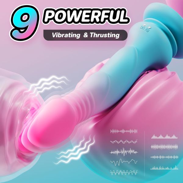 Thrusting & Vibrating Dildo Vibrator for Women