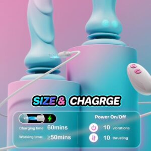 Thrusting & Vibrating Dildo Vibrator for Women